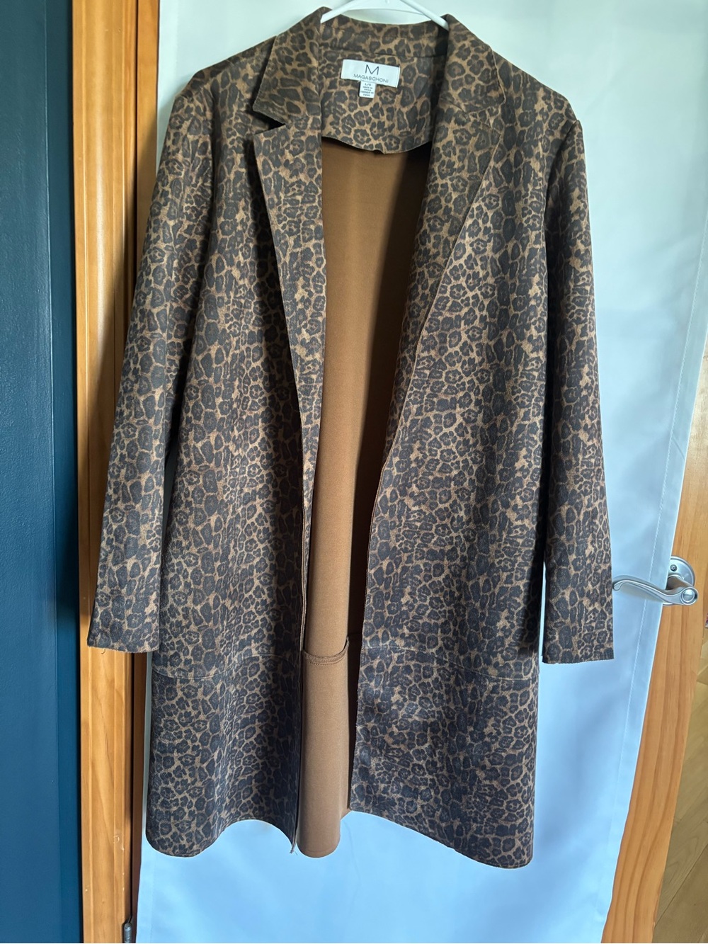 Magaschoni Brown Leopard-Print Trench Coat